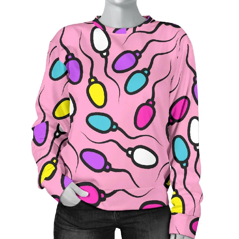 Sperm Anatomy Pattern Print Women's Sweatshirt Hoodie with Magnetic Closure Innovative Modern Sperm Anatomy Pattern Print Women's Sweatshirt Hoodie with Magnetic Closure Innovative Modern