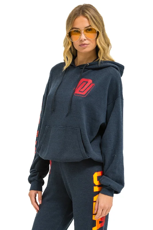UNIVERSITY OF OKLAHOMA PULLOVER HOODIE RELAXED - CHARCOAL Cotton Hoodie Fleece Lining Warmth UNIVERSITY OF OKLAHOMA PULLOVER HOODIE RELAXED - CHARCOAL Cotton Hoodie Fleece Lining Warmth