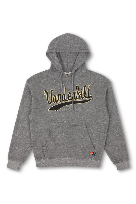 VANDERBILT COMMODORES PULLOVER HOODIE RELAXED - HEATHER GREY Hoodie with Monochrome Minimalist Simple VANDERBILT COMMODORES PULLOVER HOODIE RELAXED - HEATHER GREY Hoodie with Monochrome Minimalist Simple