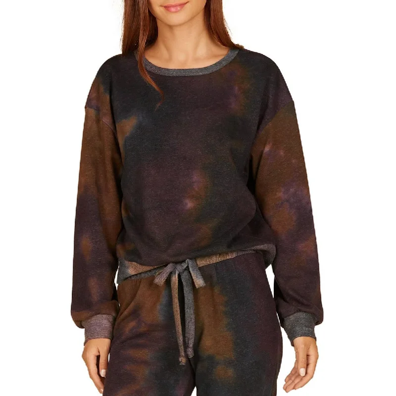 Vintage Havana Womens Tie Dye Contrast Trim Sweatshirt Hoodie with Color Block Contrast Stylish Vintage Havana Womens Tie Dye Contrast Trim Sweatshirt Hoodie with Color Block Contrast Stylish