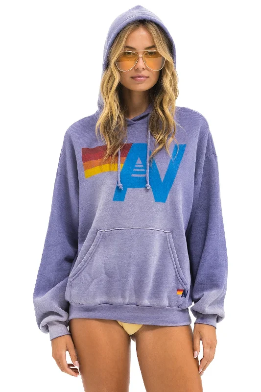 VINTAGE LOGO RELAXED PULLOVER HOODIE - FADED GRAPE Hoodie with Slit Hem Functional Movement