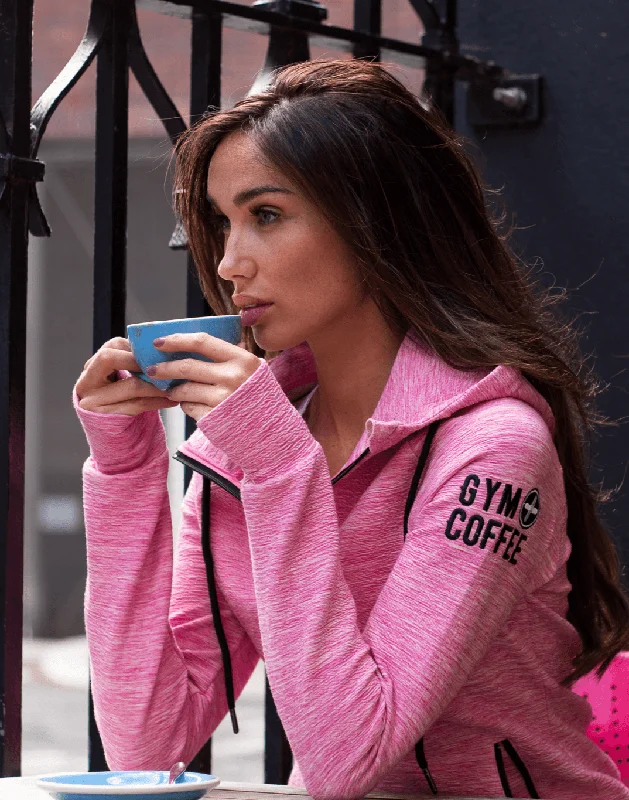 Pink Fleck Hoodie Hoodie Dress Longline Feminine