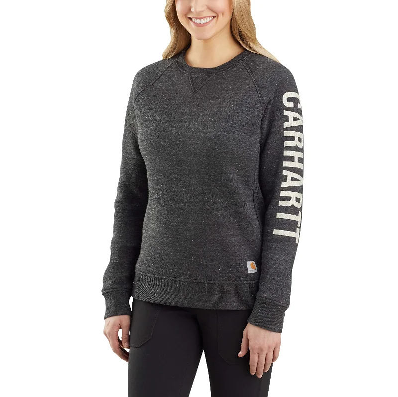 Women's Relaxed Fit Midweight Crewneck Block Logo Sleeve Graphic Sweatshirt Hooded Sweatshirt Casual Wear Street Style Women's Relaxed Fit Midweight Crewneck Block Logo Sleeve Graphic Sweatshirt Hooded Sweatshirt Casual Wear Street Style