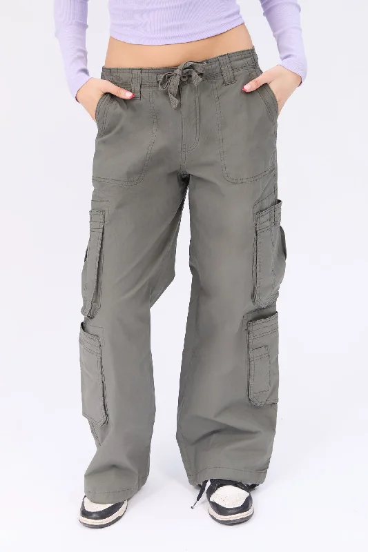 Super High Rise Wide Leg Cargo Pants Comfortable Cargo Pants