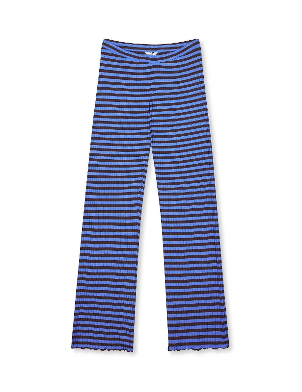 5x5 Stripe Lonnie Pants, Amparo Blue/Black Coffee Trendy Tapered Pants