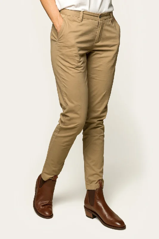 Aldgate Womens Chino Pant Clay Trendy Printed Pants