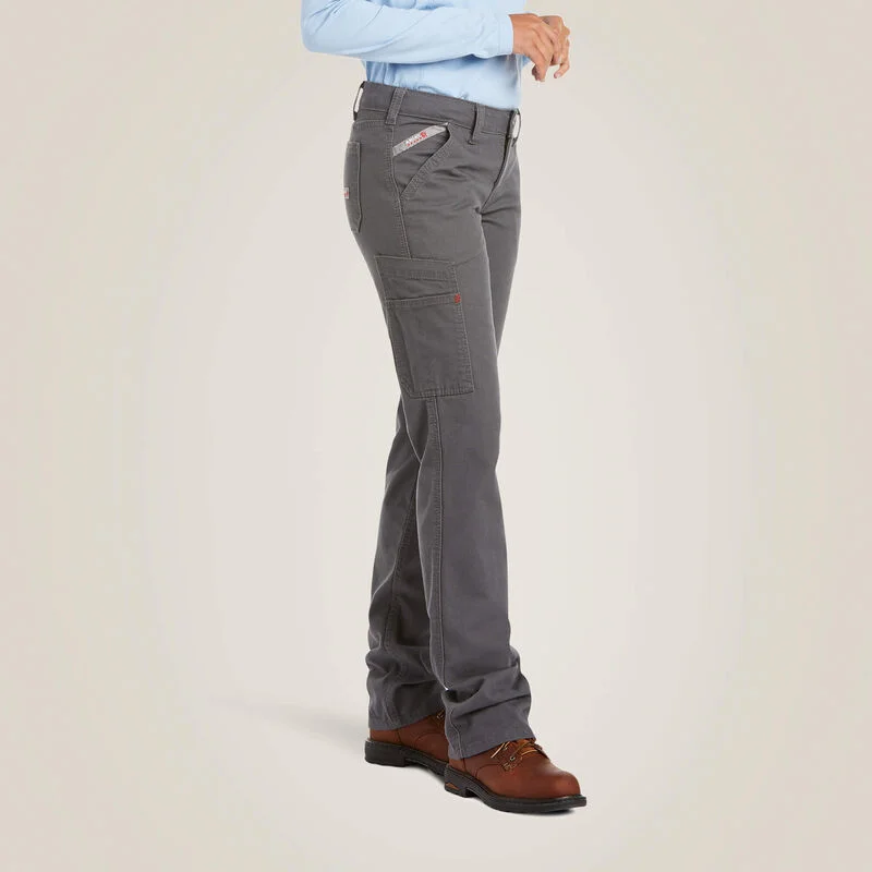 Ariat FR Stretch DuraLight Canvas Stackable Straight Leg Pant Style 10030254 Fashionable Button-Up Pants