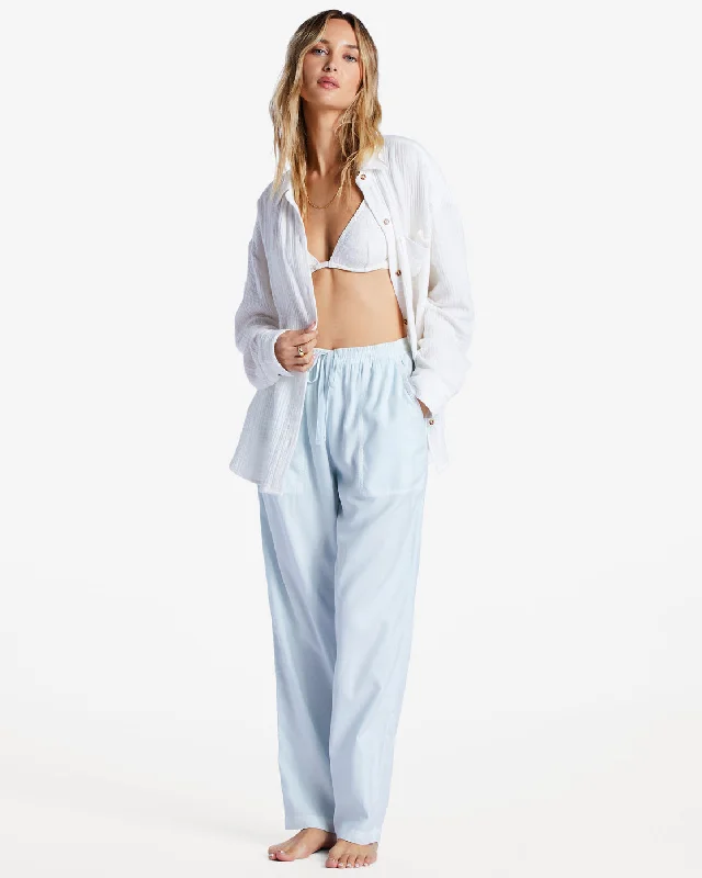 Beachy Keen Woven Pant - Light Chambray 1 Casual Sweatpants Style