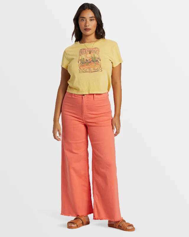Free Fall High-Waist Pants - Papaya Comfortable Denim Pants