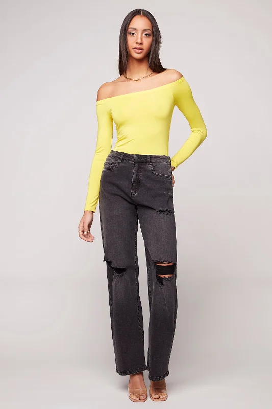 JANIS - Wide Leg Pants - Vintage Black Trendy Work Pants