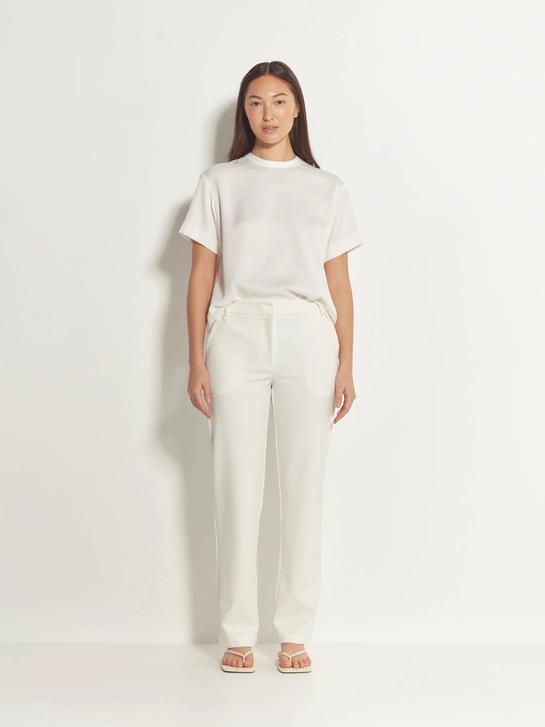 Juliette Hogan Emery Pant Ivory Classic Stretch Pants