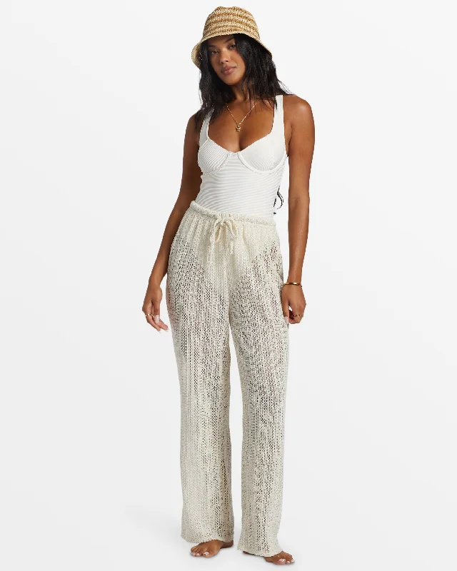 Largo Beach Pant Cover Up - Salt Crystal Cozy Knit Pants