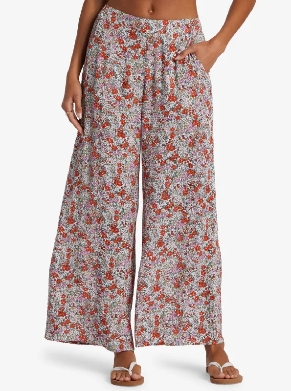 Midnight New Avenue Lightweight Pants - Tiger Lily Autumn Ditsy Formal Linen Trousers