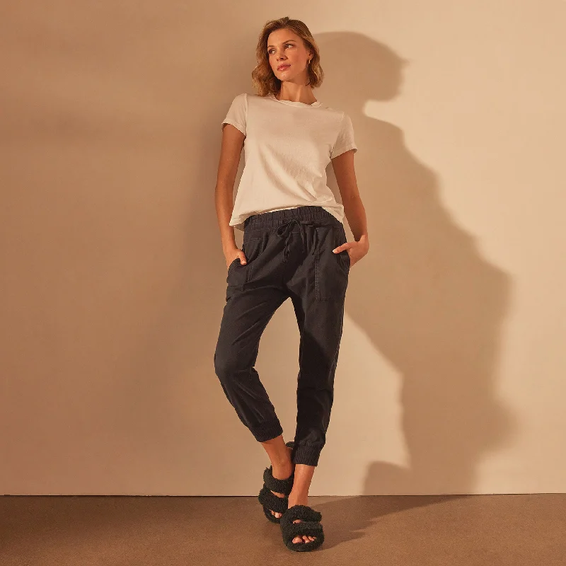 Mixed Media Pant - French Navy Modern Stretch Trousers