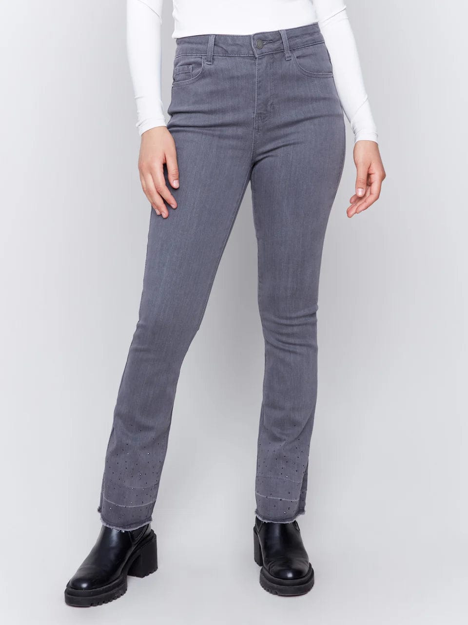 Ombré Sparkle Release Hem Pant Comfortable Fleece Pants