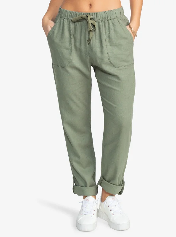 On The Seashore Pants - Sea Spray Sleek Black Pants