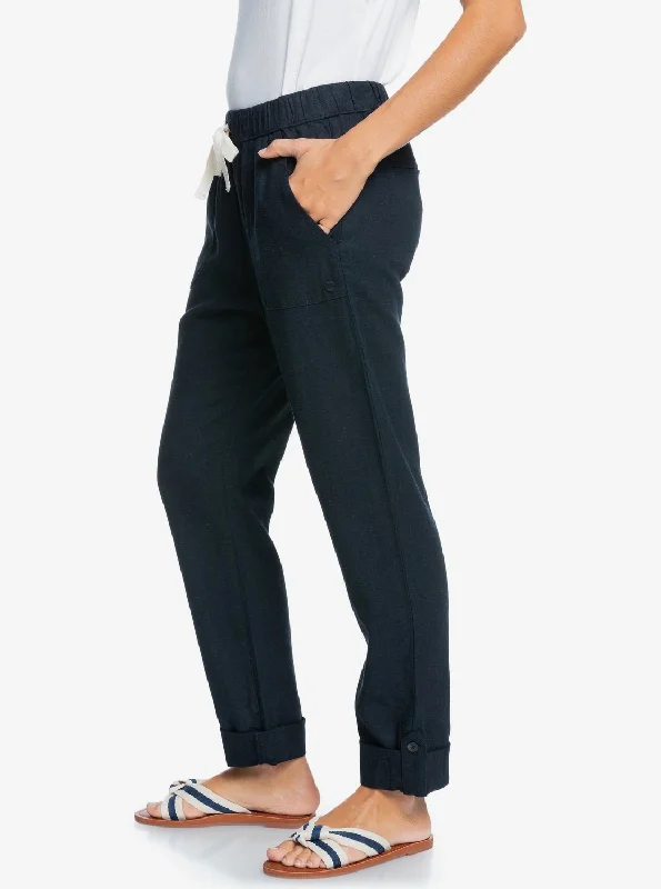 On The Seashore Pants - Anthracite Cozy Full-Length Pants