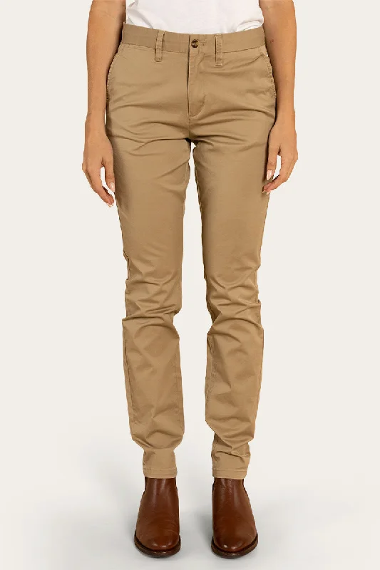 Samford Womens Slim Chino Pant - Clay Relaxed Casual Leggings