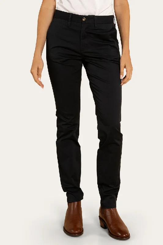 Samford Womens Slim Chino Pant - Dark Navy Classic Straight-Leg Pants