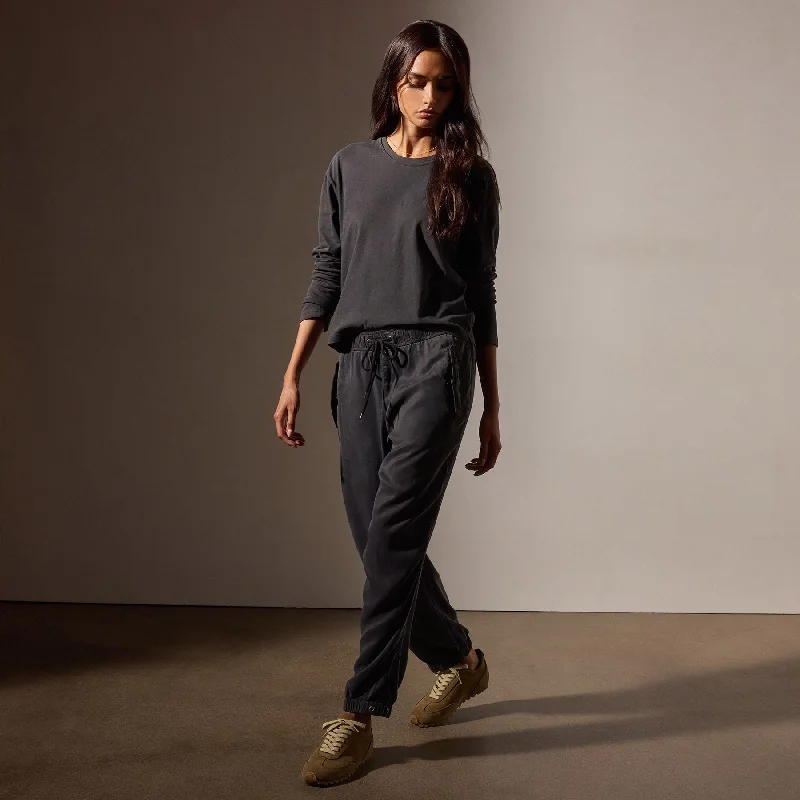 Sateen Flight Pant - Magma Formal Linen Trousers