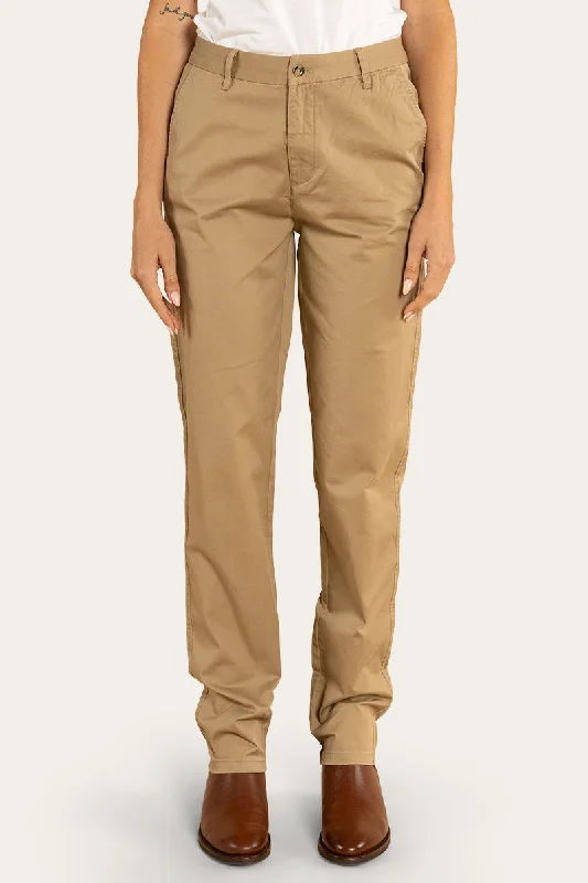 Scottsdale Womens Regular Fit Chino Pant - Clay Casual Drawstring Pants