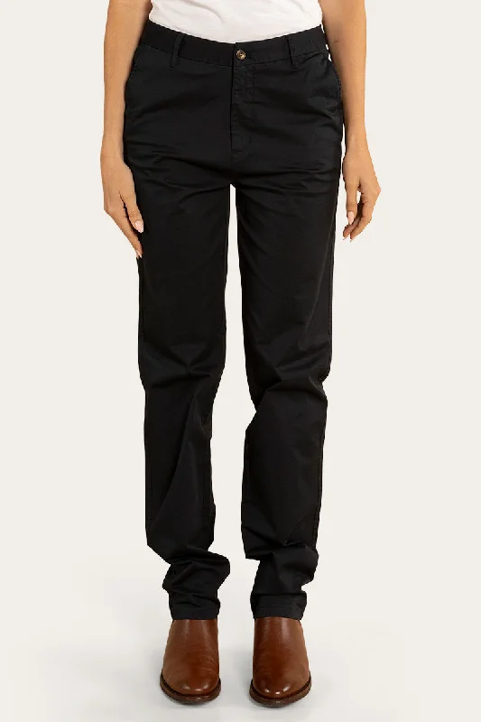 Scottsdale Womens Regular Fit Chino Pant - Dark Navy Soft Wool Pants