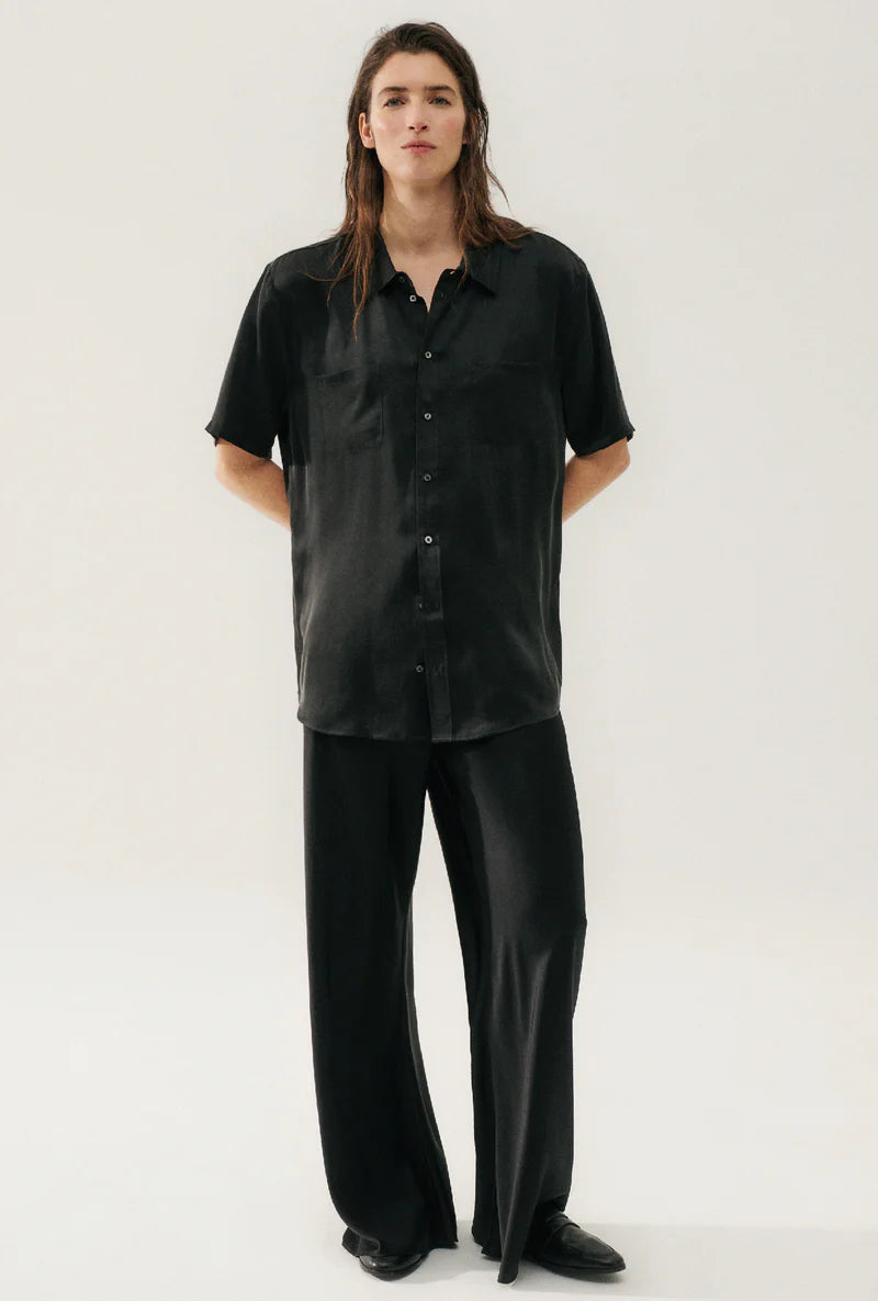 Silk Laundry Bias Cut Pants Black Comfortable Maternity Pants