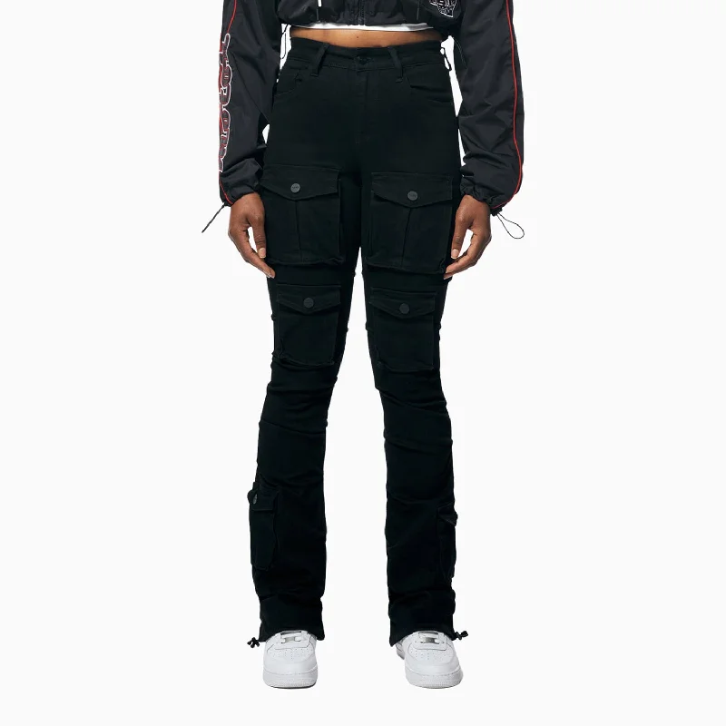 Women's Utility Stacked Pant Chic Slim Fit Pants