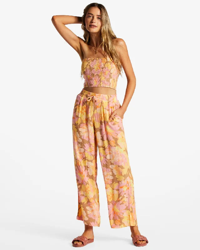Sun Rays Crinkle Pants - Multi Comfortable Jogger Trousers