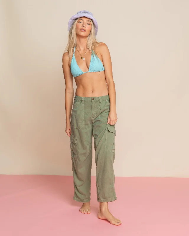 Walk Along Pants - Army Comfortable Denim Leggings