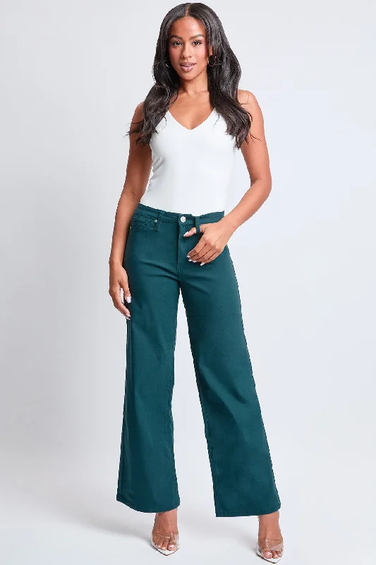 Women's Hyperstretch Wide Leg Pants, Blue Steel Soft Stretch Trousers
