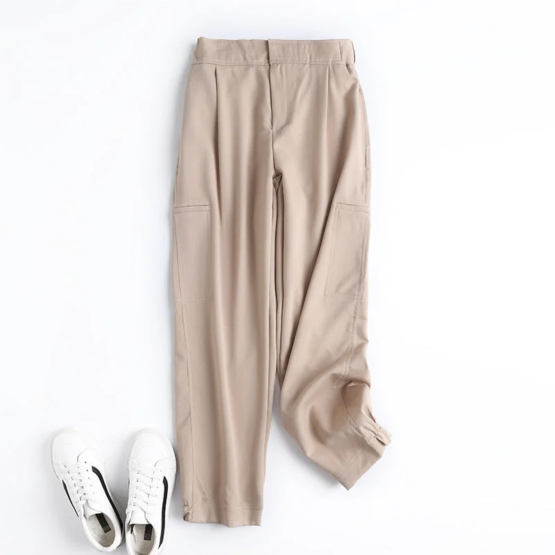 Women's Casual Loose Everyday Wear Pants Stretch Fit Pants