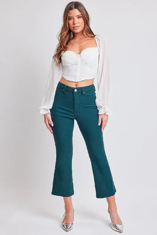Women's Hyperstretch Cropped Kick Flare Leg Pants, Blue Steel Modern Bootcut Pants