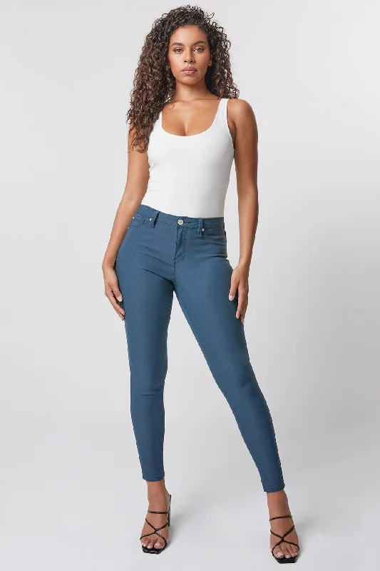Women's Hyperstretch Skinny Pants, Blue Steel Comfortable Denim Trousers