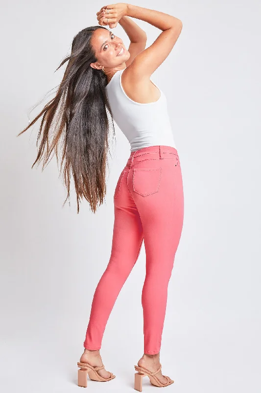 Women's Hyperstretch Skinny Pants, Shell Pink Comfy Cargo Trousers
