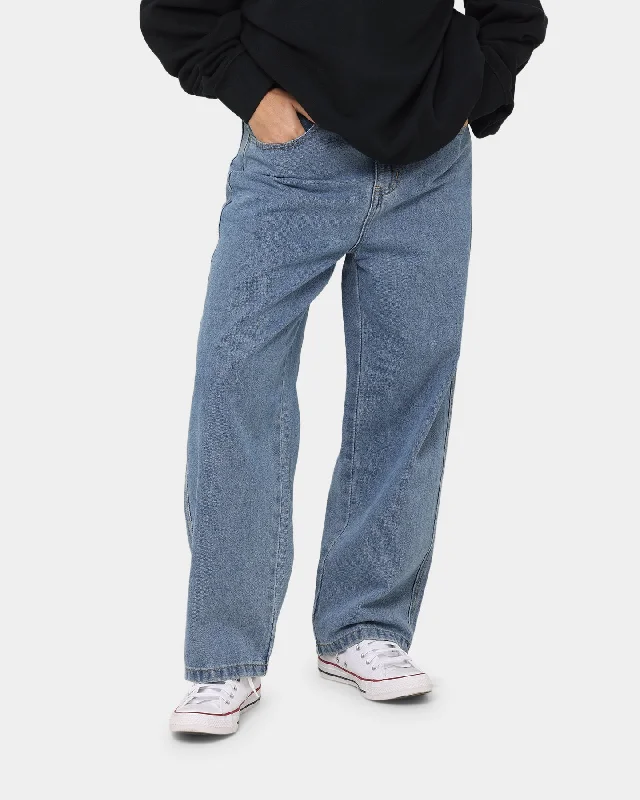 X-Large Bull Denim 91 Pants Mid Blue Classic Stretch Pants