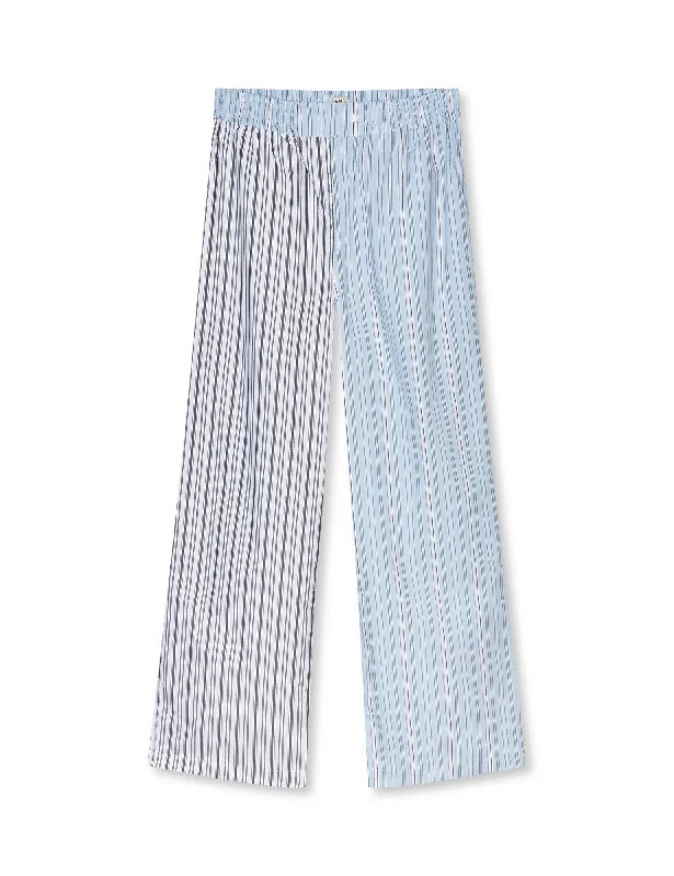Yarpo Dagur Pants Block, Pinstripe Mix Fashionable Jogger Pants
