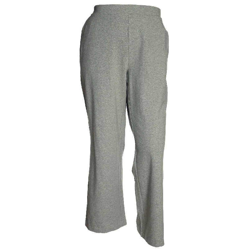 Charter Club Gray Pull On Athletic Lounge Pants Chic Faux Leather Pants
