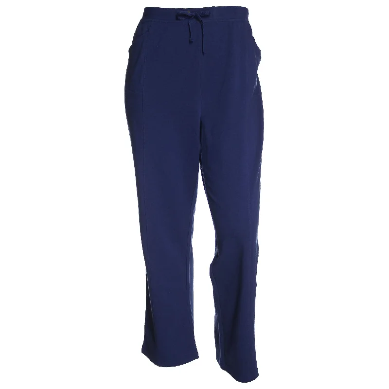 Karen Scott Blue Pull On Drawstring Active Pants Classic Flared Pants