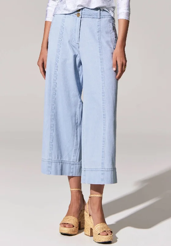 Miley Denim Pants - Light Blue High-Waist Jogger Pants