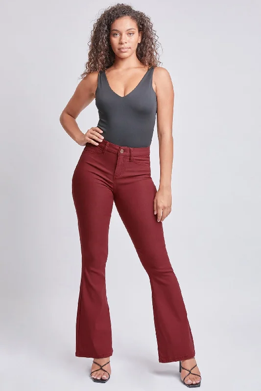 Women's Hyperstretch Flare Pants, Dark Rose Modern Skinny Pants