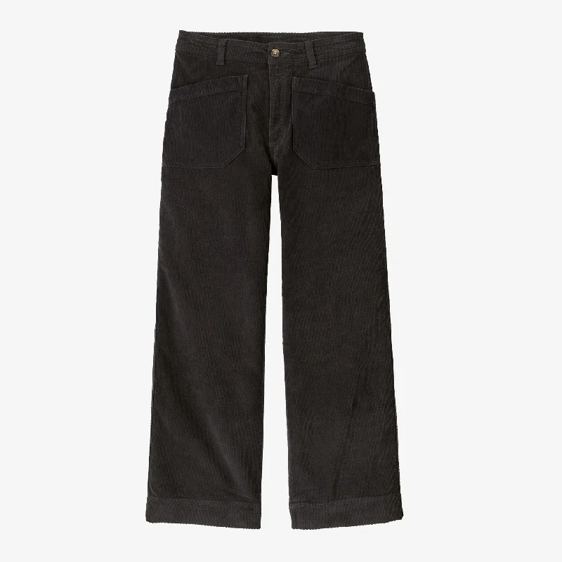 Women's Wide-Leg Corduroy Pants Casual Drawstring Pants