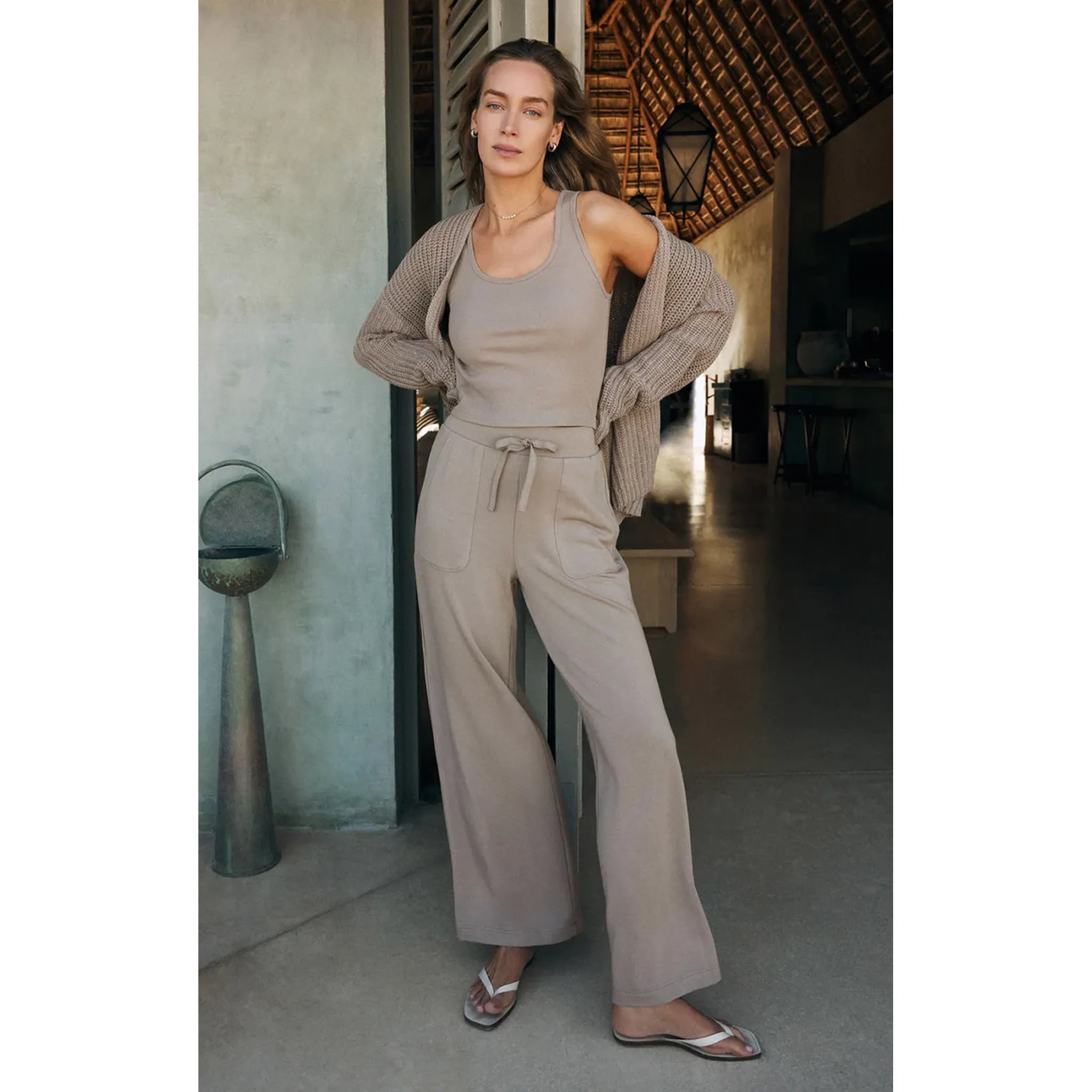 Z Supply Layover Pant in Slate Grey Trendy High-Waist Trousers
