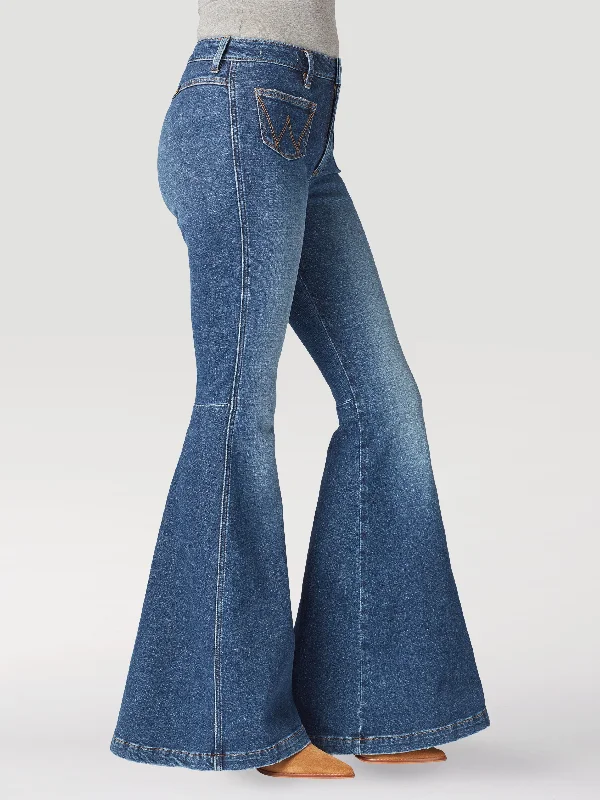 Women's Wrangler High Rise Flare Jean #112321422 Elegant Bootcut Fit Jeans