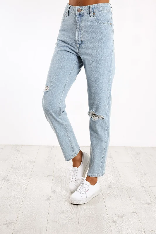 A 94 High Slim Jean Daisy Blue Casual Straight-Leg Jeans