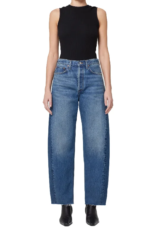 AGOLDE Luna Pieced Jean in Split Stylish Cargo Style Jeans