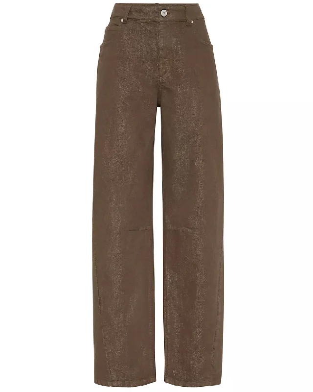 Dyed Straight Leg Jean in Rope Casual Distressed Denim Jeans