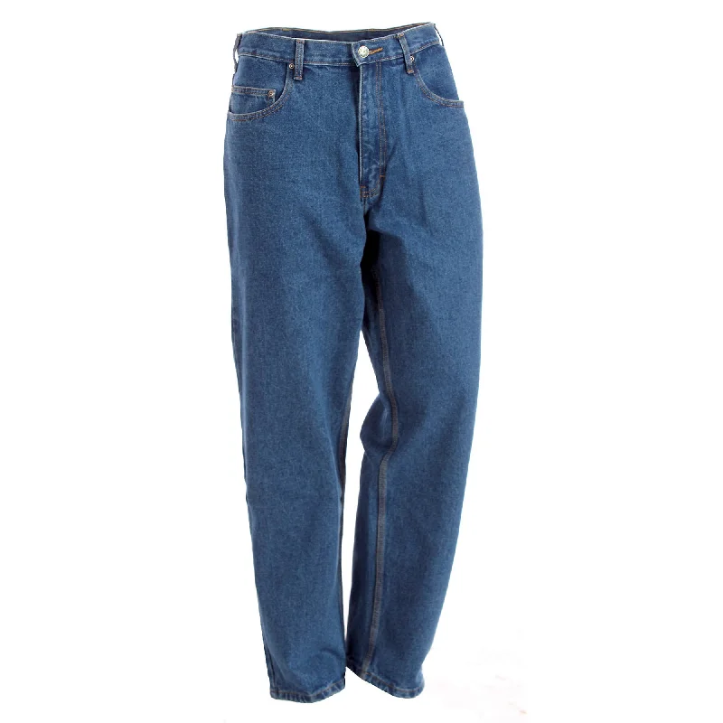 Berne Mens Stone Wash Dark 100% Cotton Classic 5-Pocket Jean Trendy Paperbag Waist Jeans Berne Mens Stone Wash Dark 100% Cotton Classic 5-Pocket Jean Trendy Paperbag Waist Jeans