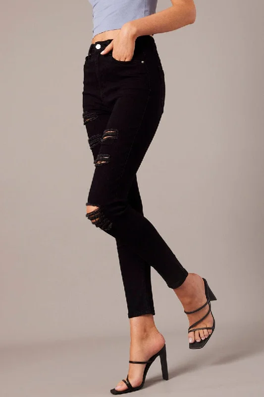 Black Skinny Jean High Rise Classic Slim Fit Jeans