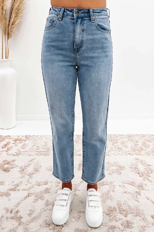 Cali Straight Jean Heritage Blue Comfortable Low-Rise Jeans
